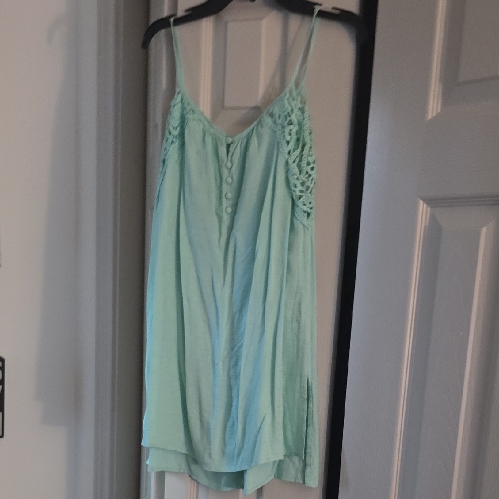 Andree Light Green Lace Detail Camisole